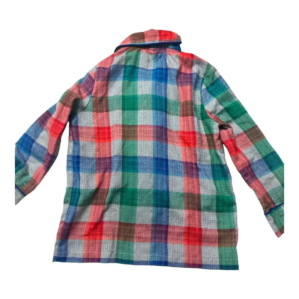 Gymboree Plaid Lightweight Flannel PJs Pajama Set Boys S 5 6 Holiday Christmas
